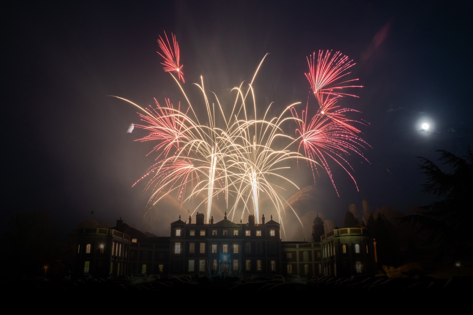 Fireworks display in the grounds of Hawkstone Hall & Gardens